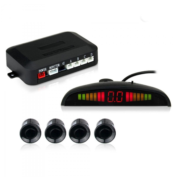 Car LED Parking Sensor Assistance Reverse Backup Radar Monitor System Backlight Display+4 Sensors