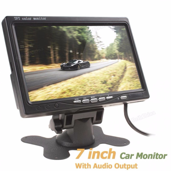 Freeshipping 800 x 480 7 Inch Color TFT LCD Screen Car Rear View Monitor with Audio Output