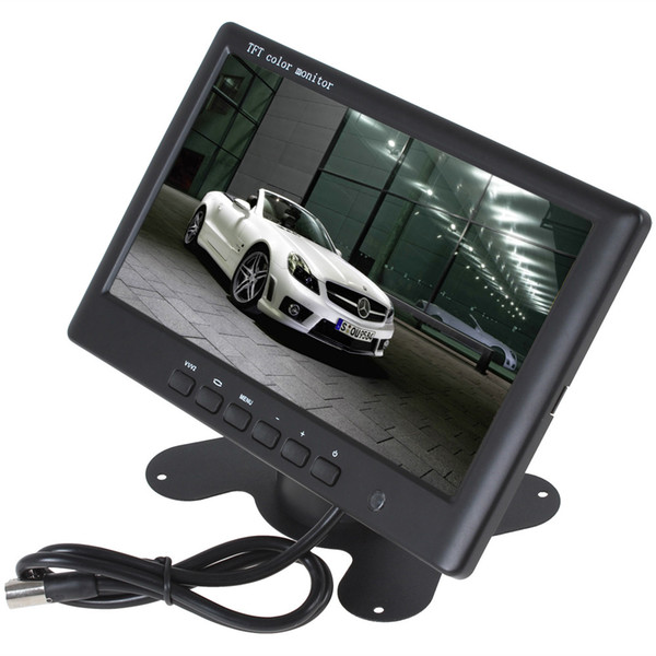 Freeshipping Hot HD 800 x 480 Super Thin 7 Inch Color TFT LCD 2 Channels Video Input Car Rear View Monitor + E306 18mm Color CMOS/CCD Camera