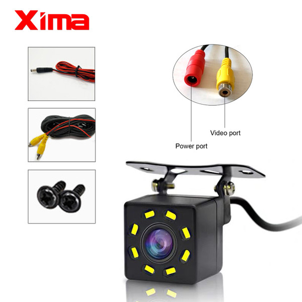 XIMA night vision car rear view camera reversing automatic parking waterproof 170 degree HD waterproof CCD monitor HD