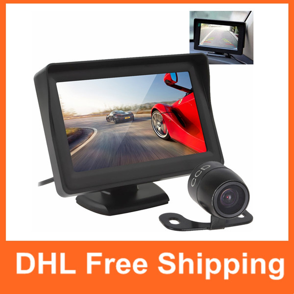 4.3 inch TFT LCD Car Rearview Monitor + 420 TV Lines CCD Backup Waterproof Parking Camera Rear View Camera CMO_50K