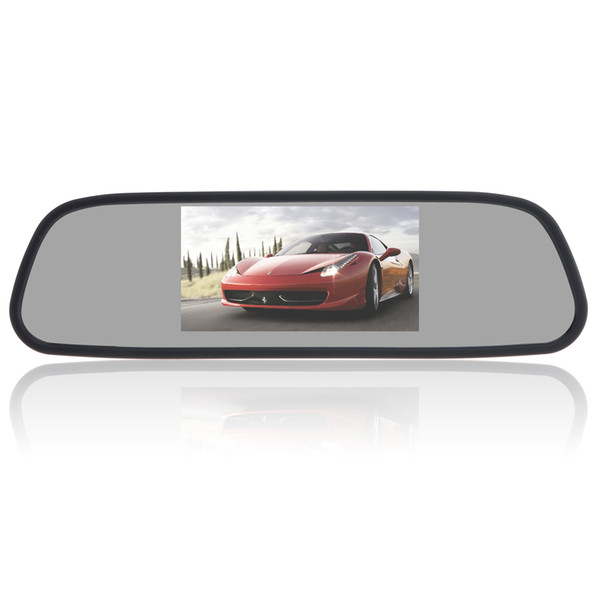 480 x 272 5 Inch ABS 16:9 TFT LCD Screen Wide View Angle Car Rear View Mirror Monitor CameraCMO_395