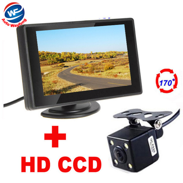 Car Parking System Camera 4LED Rearview Rear View Camera+4.3