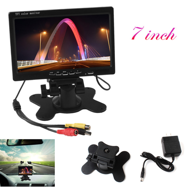 7 Inch HD LCD Screen Car Rearview Display Backup Reverse Parking System Assistance Monitor Support SD Card For Vehicles Warehouse CMO_30H