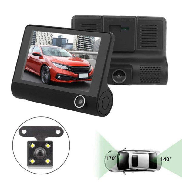 1PCS Car DVR 3 Camera Lens Dash Camera Dual Lens With Rearview Video Recorder Car Registrator Dvr Dash