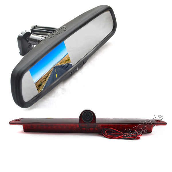 Vardsafe VS705CVR | Car Compact Brake Light Rear View Camera & Replacement Mirror Monitor for VW Crafter