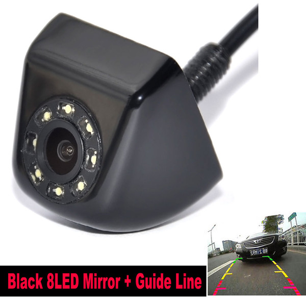 HD CCD 8LED Rearview Waterproof night vision 170 degree Wide Angle Luxur Car Rear View Camera Reversing Backup Parking System Camera