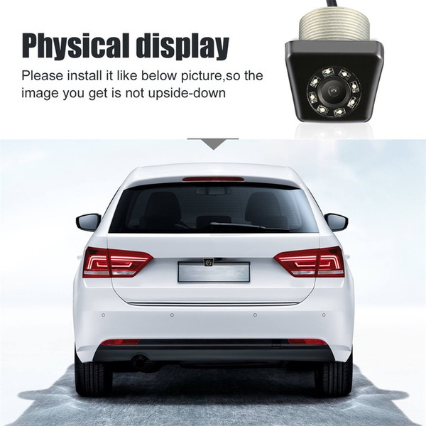 Universal Black Portable Easy Install Car Rear View Camera Glass Lens Auto Reverse Backup Camera Auto DVD Parking Monitor