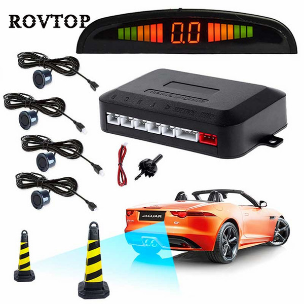 Car Auto Parktronic LED Parking Sensor with 4 Sensors Reverse Backup Car Buzzer Parking Radar Monitor Detector System Display #2