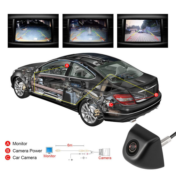 Universal Black Light-weight Easy Install Car Rear View Camera Glass Lens Auto Reverse Backup Camera Auto DVD Parking Monitor