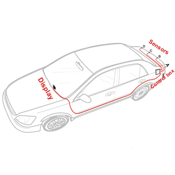 Car LED Parking Reverse Backup Radar Monitor Detector Display System Buzzer VS998