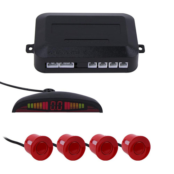 Car LED Parking Sensor Kit Display 4 Sensors For All Cars Reverse Assistance Backup Radar Monitor System