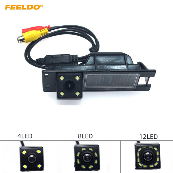 FEELDO 1Set Car CCD Rear View Camera with LED For Astra H J Grande Regal Backup Parking Camera #FD1035