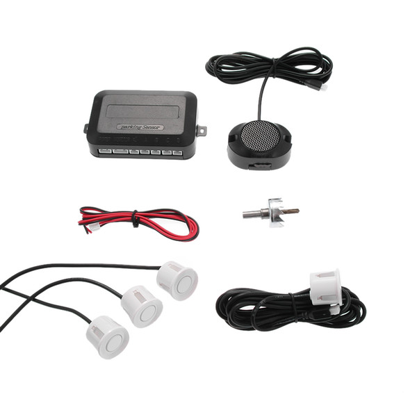 Car Parktronic Buzzer 4 Parking Sensor Reverse Backup Radar Alarm System Kit Auto Accessories