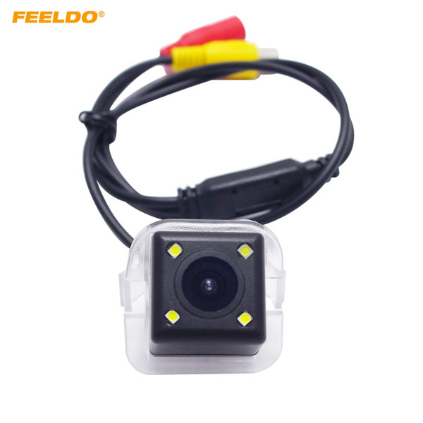 FEELDO Car Rear View Parking Camera With LED light For Toyota Previa 2012 Reverse Backup Camera #6086