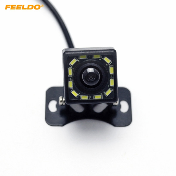 FEELDO Universal Night Vison Car Rear View Camera With 12LEDs Light Auto Reversing Backup Camera DC12V #3038