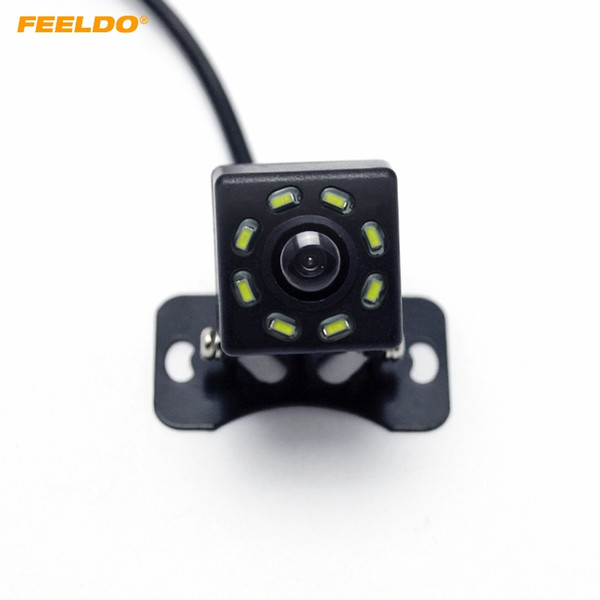 FEELDO DC12V Universal Car Rear View Camera With 8-LED Light Auto Reversing Backup Camera #5121