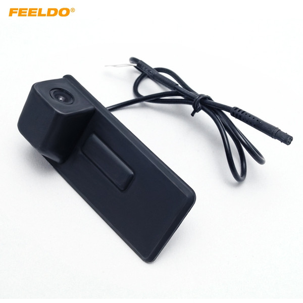 FEELDO Car Color Night Vision Rear View Parking Trunk Handle Camera For Cadillac XTS 2013-present # 2767