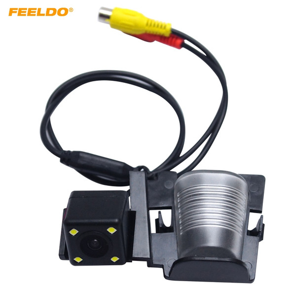 FEELDO Car Rear View Parking Camera With 4-LED For Jeep Wrangler 2012-13 Replace Tail Stock License Plate Lamp #5102