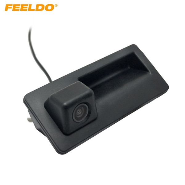 FEELDO Car Trunk Handle Reverse Camera Night Vision Rearview Camera for Audi VW Passat Tiguan Golf Passat Touran Jetta Sharan Touareg #2068