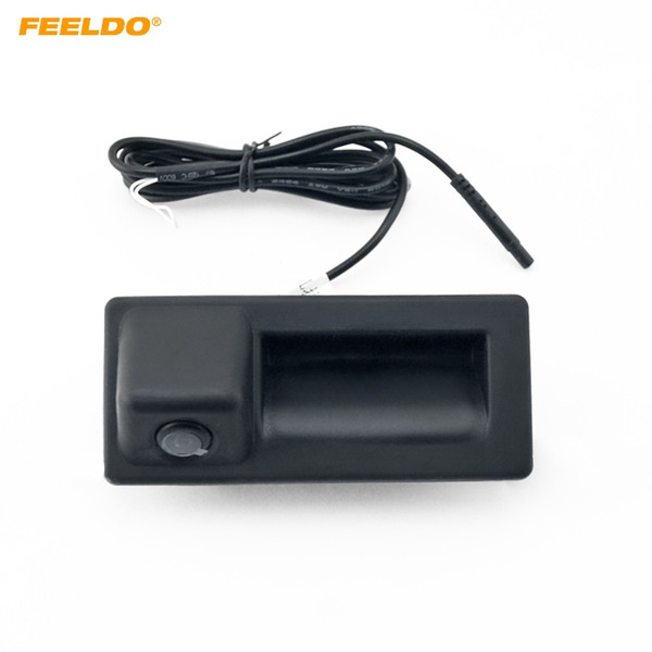 FEELDO Car Rearview Camera Trunk Handle Camera for Audi A4L A5 S5 Q3 Q5 A8 Night Vision Parking Camera #2064