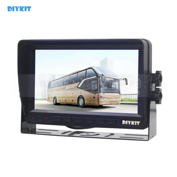 DIYKIT AHD 7inch TFT LCD Car Monitor Rear View Monitor Support 2000000 Pixels AHD Camera with 2 x 4PIN Video Input