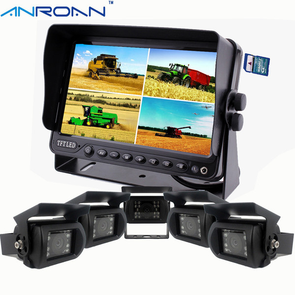 Anroan Car 5 x Backup Camera + Monitor Kit 7