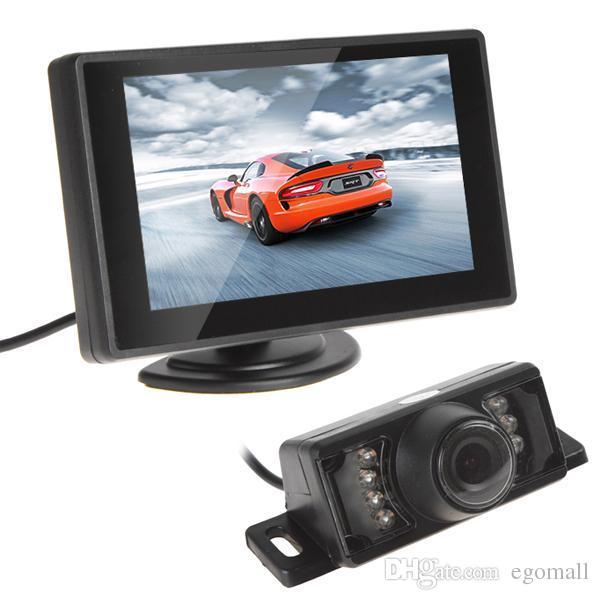 Waterproof 420TVL 1.8mm 120 Lens Angle CMOS Car Rearview Parking Camera With 4.3 Inch TFT LCD Monitor For Reversing Backup