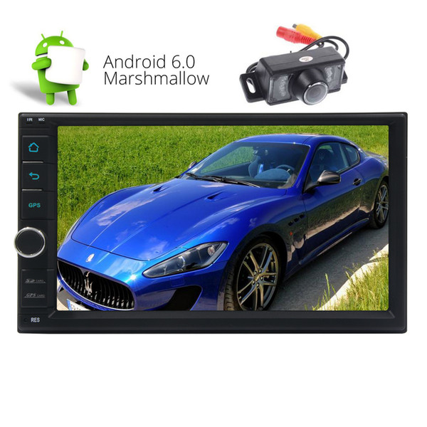 16GB R0M Car Stereo Double Din In Dash Android 6.0 Quad-core Marshmallow GPS Navigation Stereo System Auto Radio 7'' Multi-Touch Screen BT