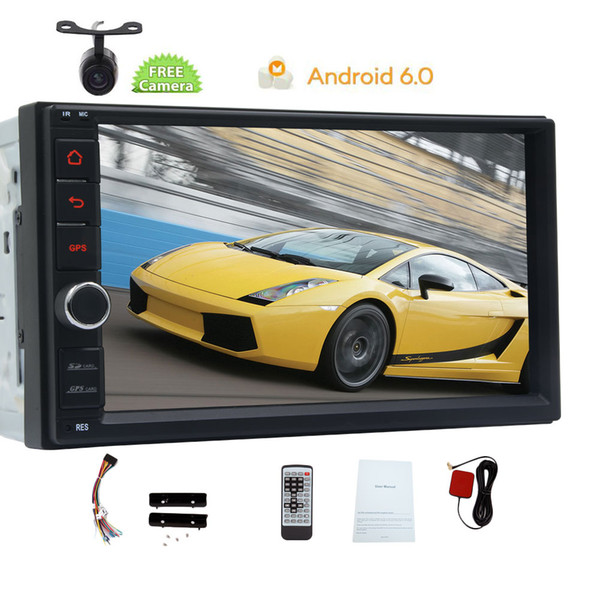 EinCar in Dash Android 6.0 Double Din 7'' Capacitive Touch Screen Car Stereo NO DVD Player GPS Navigation Wifi Bluetooth Universal 2din