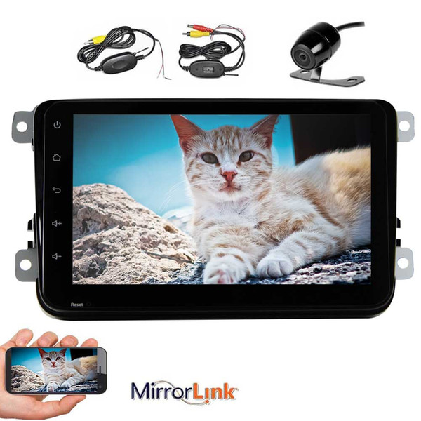 Wireless Rear Camera&CANBUS EinCar Android 6.0 Car Stereo GPS Navigation 8'' Touchscreen Double Din Car Radio Headunit Bluetooth WiFi OBD2