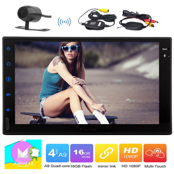 Phone Mirroring No-Car DVD Player 7'' Capacitive Touch Screen Android Car GPS Navigator WIFI 3G/4G OBD Bluetooth Connection Backup Camera FM