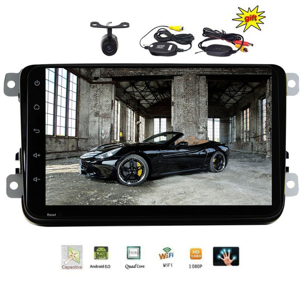 Wireless Reverse Camera as In Dash for Volswagen Car Stereo Android 6.0 Marshmallow System Wifi Bluetooth Mirrorlink Automotive Video Audio