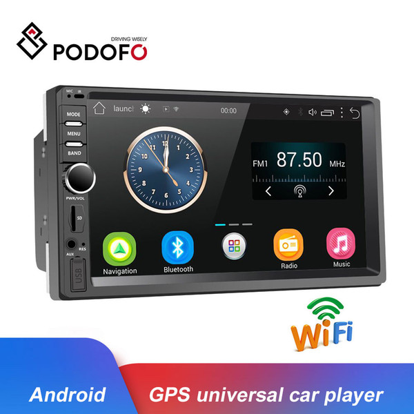 Podofo Android Auto Radio 2Din GPS Navigation Car Radio Car Stereo 7