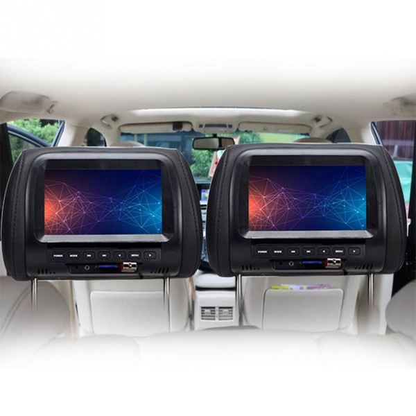 7 Inch Universal Headrest Monitor Built In Speaker Multi Media Player LED Screen Camera Video Support USB Seat Back Digital Car