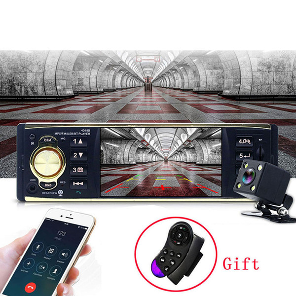 4.1 inch 1 Din Car Radio Audio Stereo AUX FM Radio Station Bluetooth Autoradio Support Rearview Camera Remote Control SWM 4019B