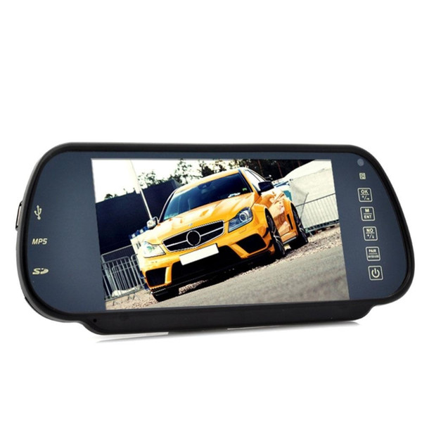 7 Inch Car Handsfree Bluetooth Rear View Mirror Monitor and Multimedia MP4/MP5 Player FM Transmitter Reversing Backup Camera