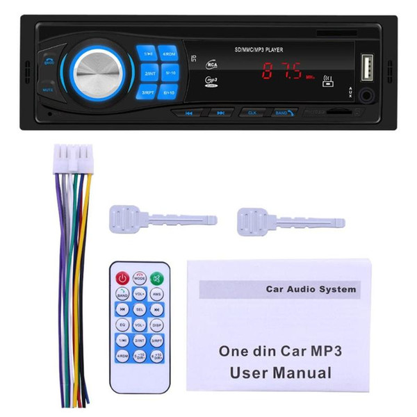 Car Radio 12V Car Stereo Radio U Disk FM Aux-IN Input Receiver SD USB In-dash MP3 Multimedia Player