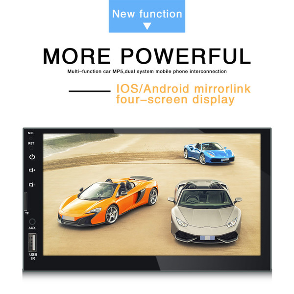 New double din car HD 7 inch MP5 player Bluetooth radio universal machine MP4 MP3 capacitive screen cross-border hot sale