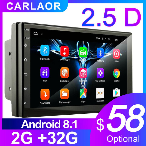 2.5D Android 8.1 2 Din Car radio Multimedia GPS Video Player 2DIN For Volkswagen Nissan Hyundai Kia toyota LADA Ford Chevrolet