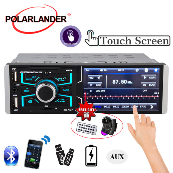 4.1 inches 1 single din radio audio stereo aux fm radio station bluetooth auto with rear view camera remote control car