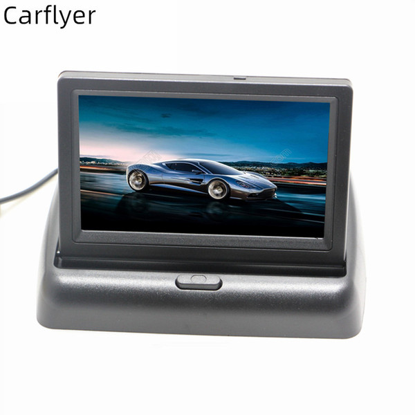 Carflyer Car Rear View Camera Reversing Parking System 4.3 inch TFT LCD Rearview Monitor Waterproof Night Vision Backup Camera