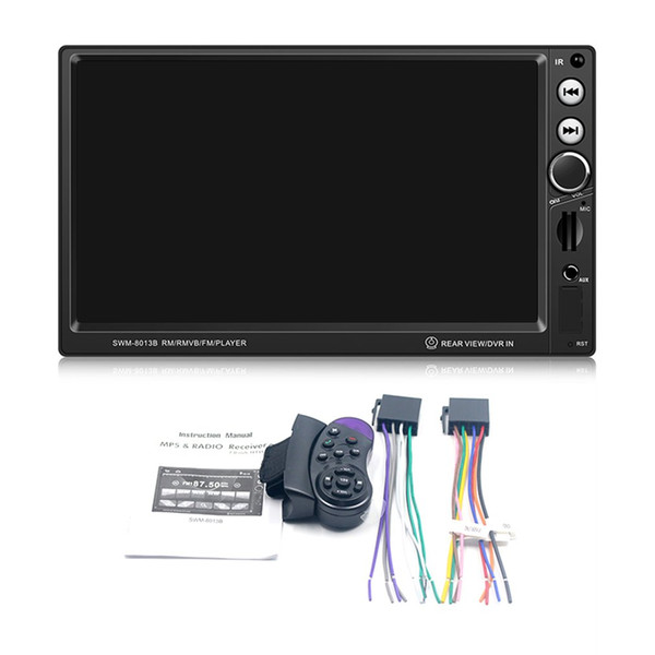 SWM-8013B 7-Inch Large Display Screen Car MP5 Vehicle Audio Video Player Support Brake Prompt Mini TF Card