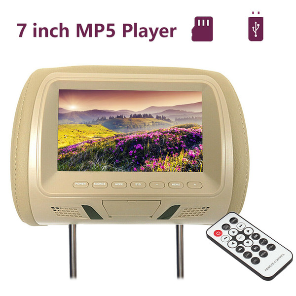 7 Inch Car HD Headrest Display Directly Insert U Disk SD Card Universal LCD MP5 Player