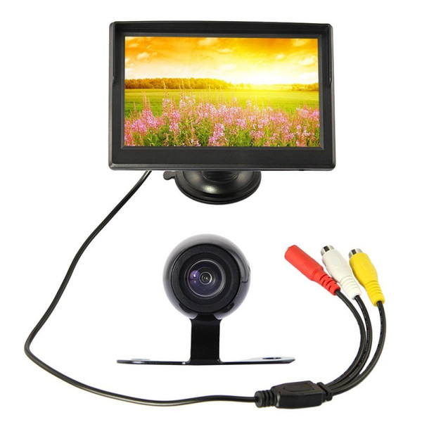 5 inch TFT LCD in the Rear View Monitor parking backup camera with NTSC / PAL video format, Display resolution 320x240 Waterproo car