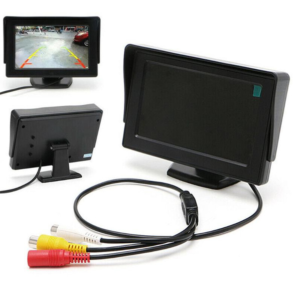 With Camera System Safety 2 In 1 Rear View Monitor Screen Video Backup Auto AV Input 4.3inch TFT LCD Assistant Car Parking Kit