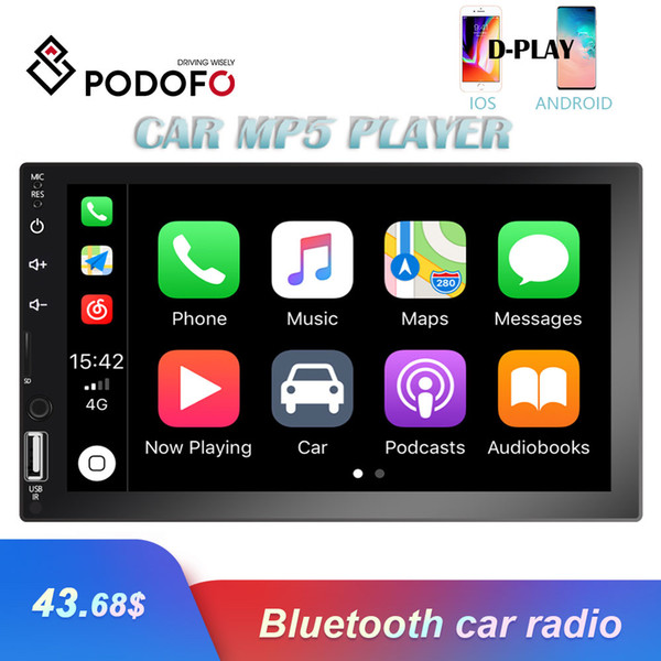 Podofo Autoradio 2 Din Car Multimedia Player D-Play 7