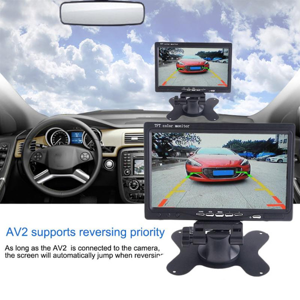 7 Inch Screen Car Rear View Monitor with Remote Control for Car Rearview Camera LCD Rear view Monitor Color Screen Rearview