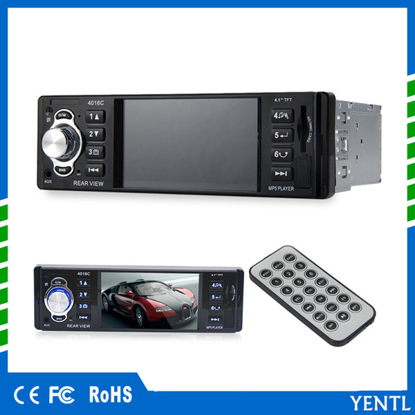 Free shipping LCD Display Audio Video PIn-Dash MP5 Car Player 1 Din 4.1 Inch Car Video Multimedia Player FM Radio MP3 MP4 DVD USB SD AUX