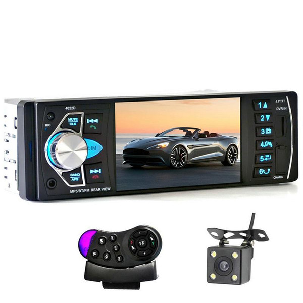 5PCS 4022D 4.1 Inch 1 Single Din Car MP5 Video Player TFT Screen Stereo Audio FM Auto Remote Control with Rear View Camera mp3